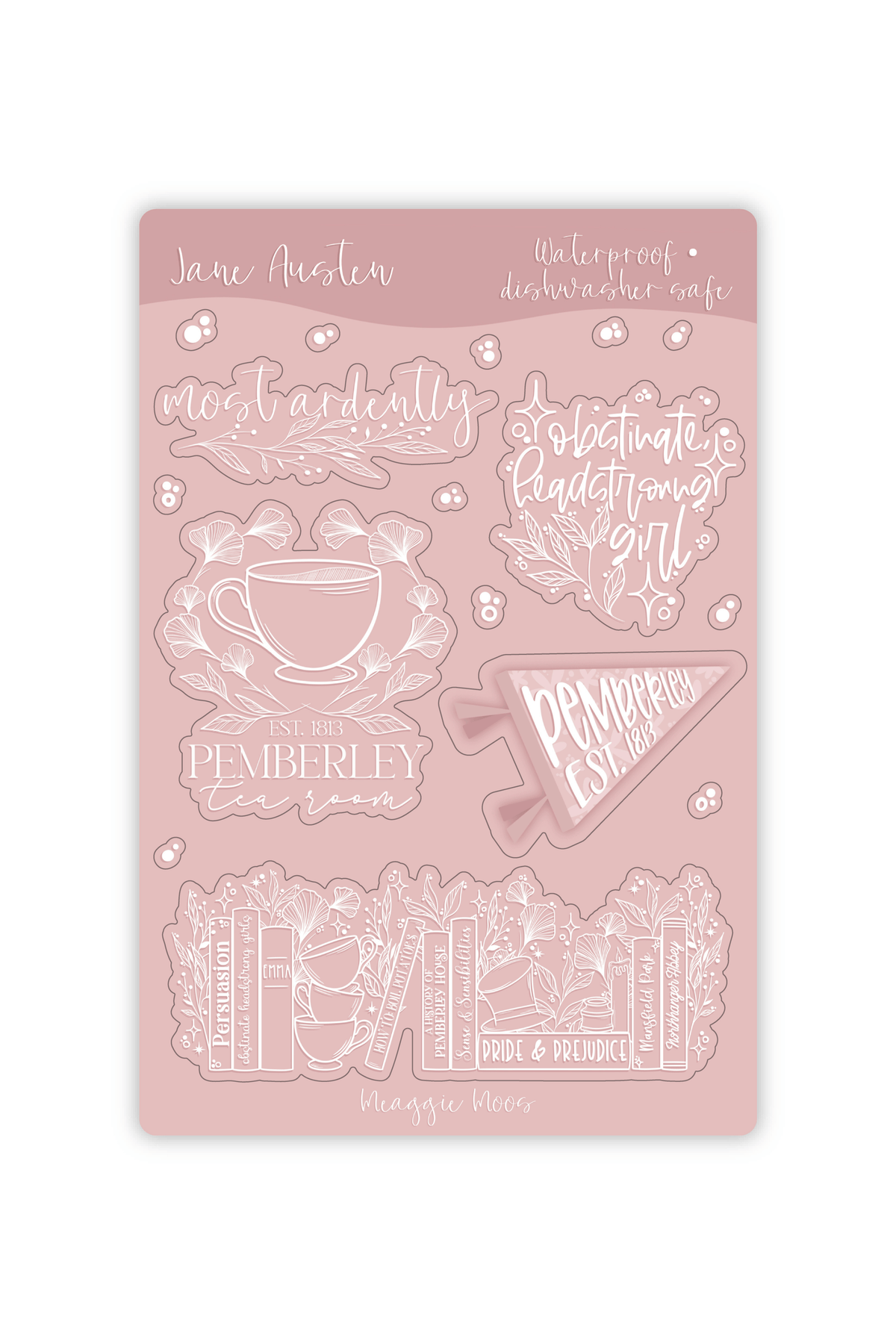 Jane Austen Sticker Sheet