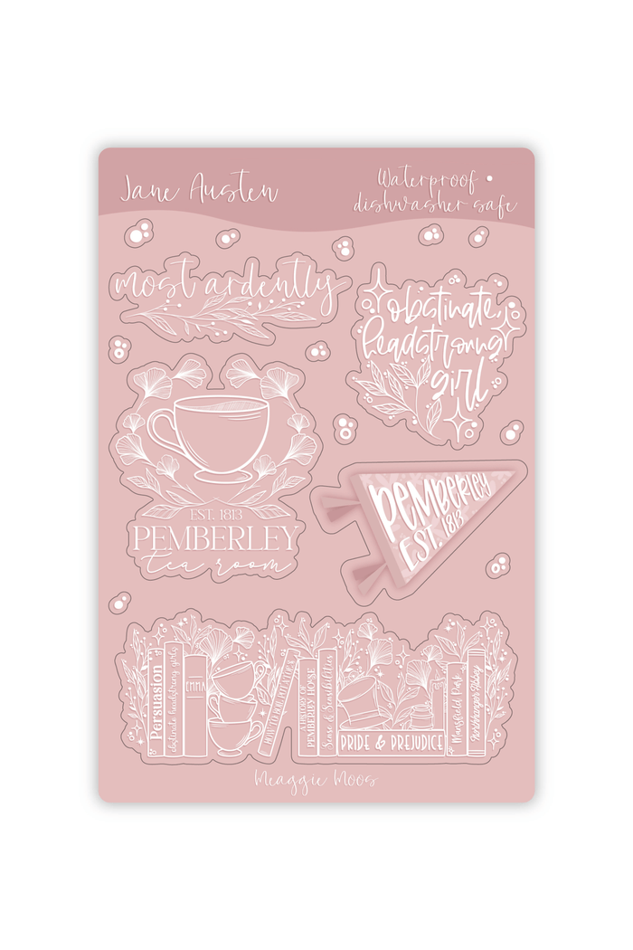 Jane Austen Sticker Sheet