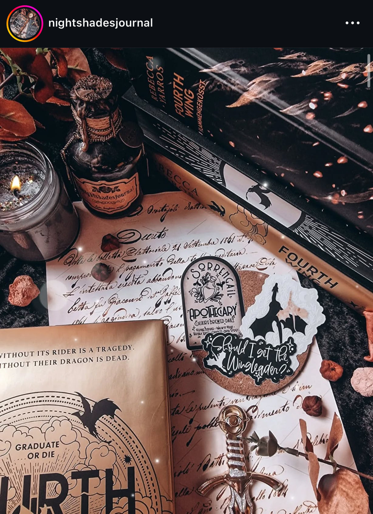 Fourth Wing | Sorrengail Apothecary Waterproof Sticker