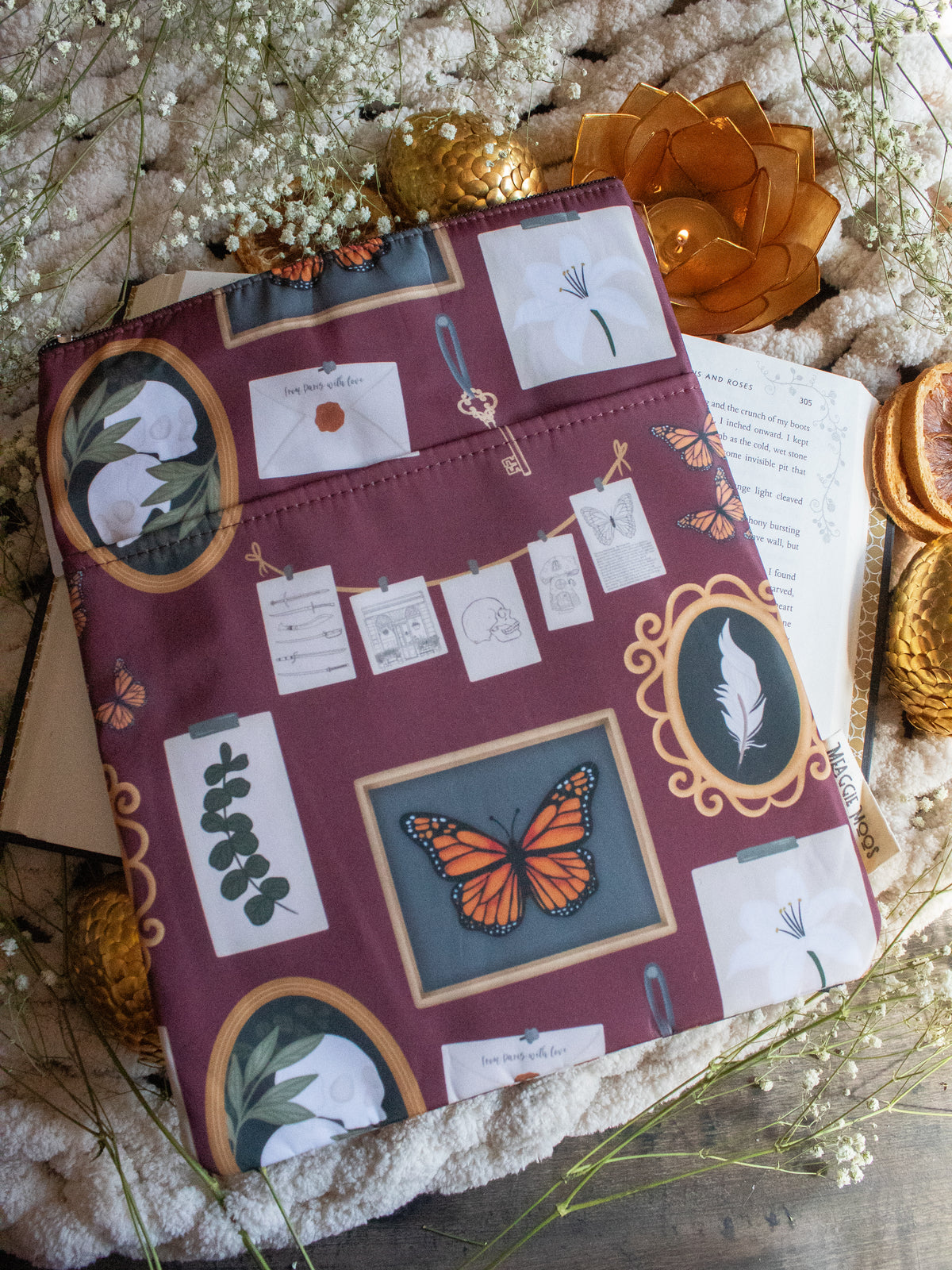 Water-Resistant Book / Tablet Sleeve | Dark Academia