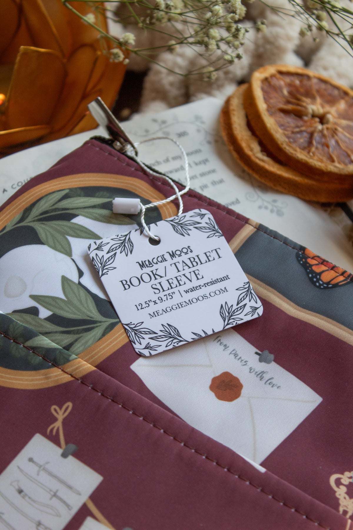 Water-Resistant Book / Tablet Sleeve | Dark Academia