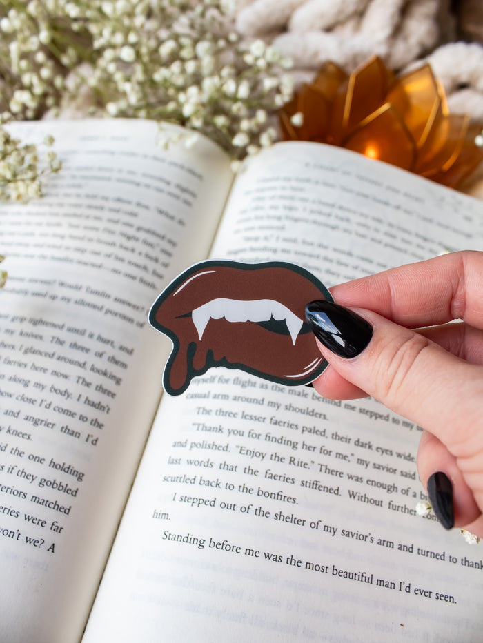 Mini Vampire Lips Vinyl Sticker | 2"x1.4”