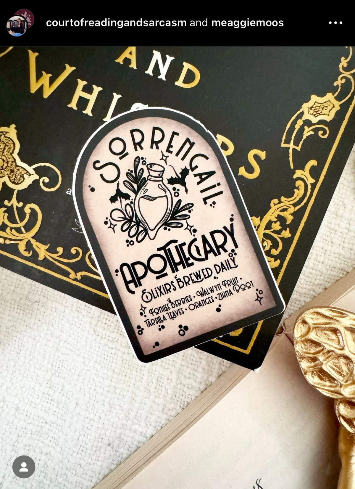 Fourth Wing | Sorrengail Apothecary Waterproof Sticker