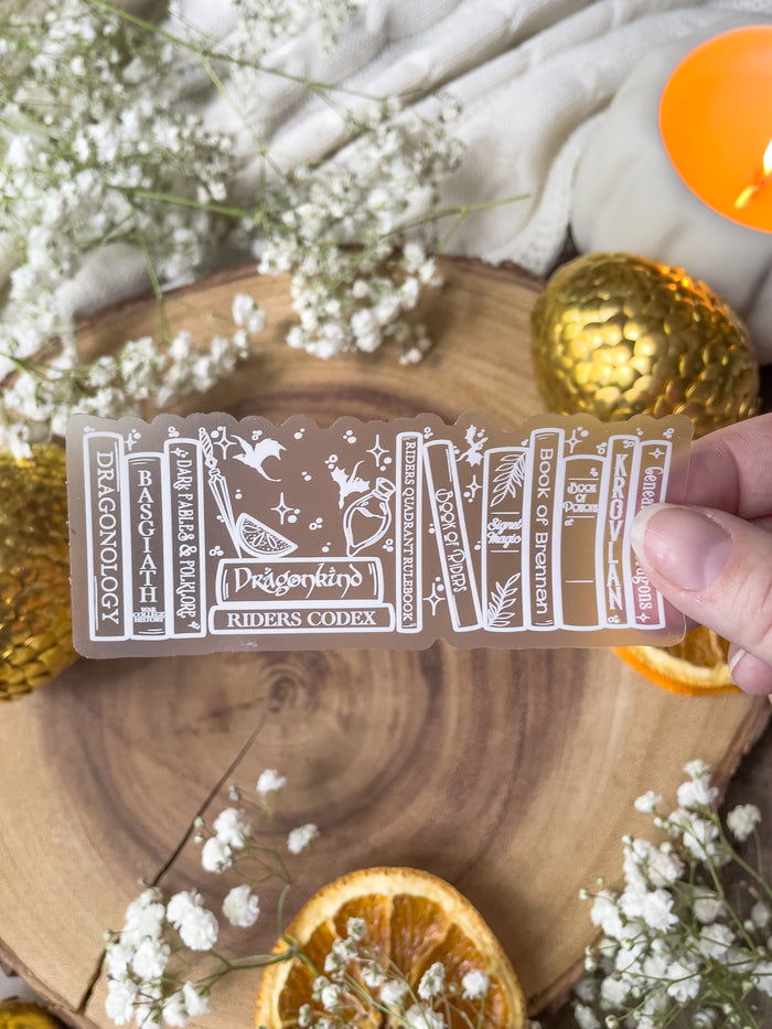 Fourth Wing | Violet's Bookshelf Waterproof Sticker