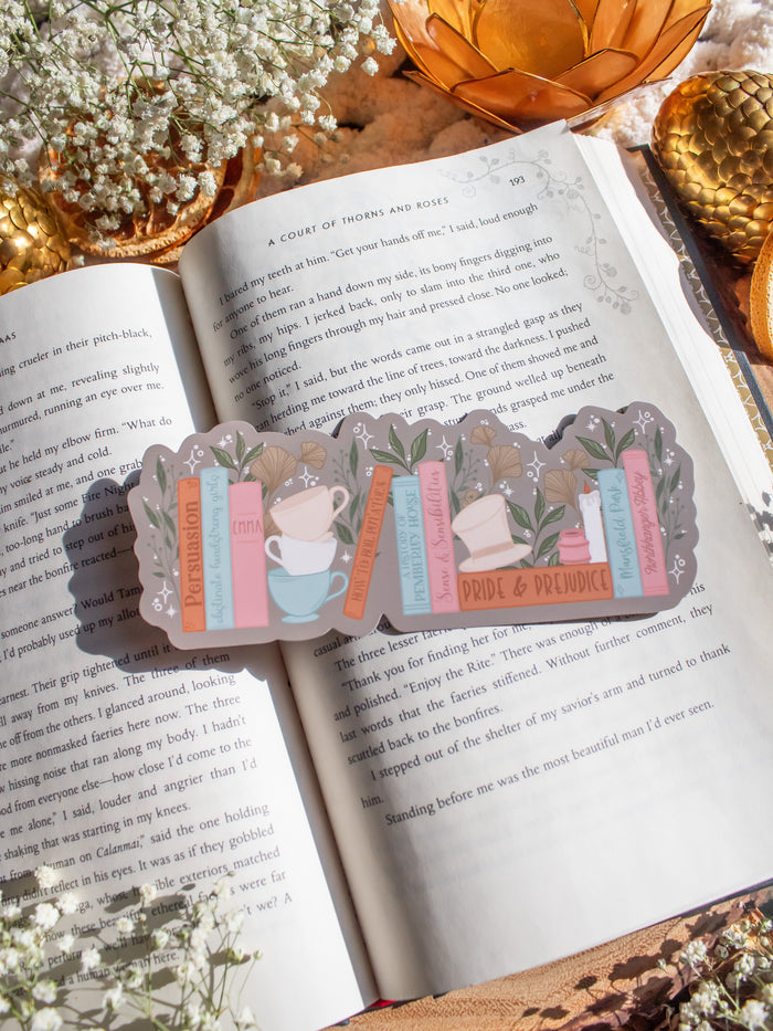 Jane Austen Bookshelf Bookmark