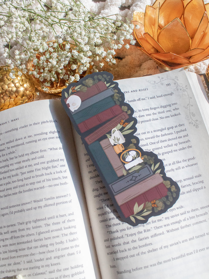 Dark Academia Bookshelf Bookmark
