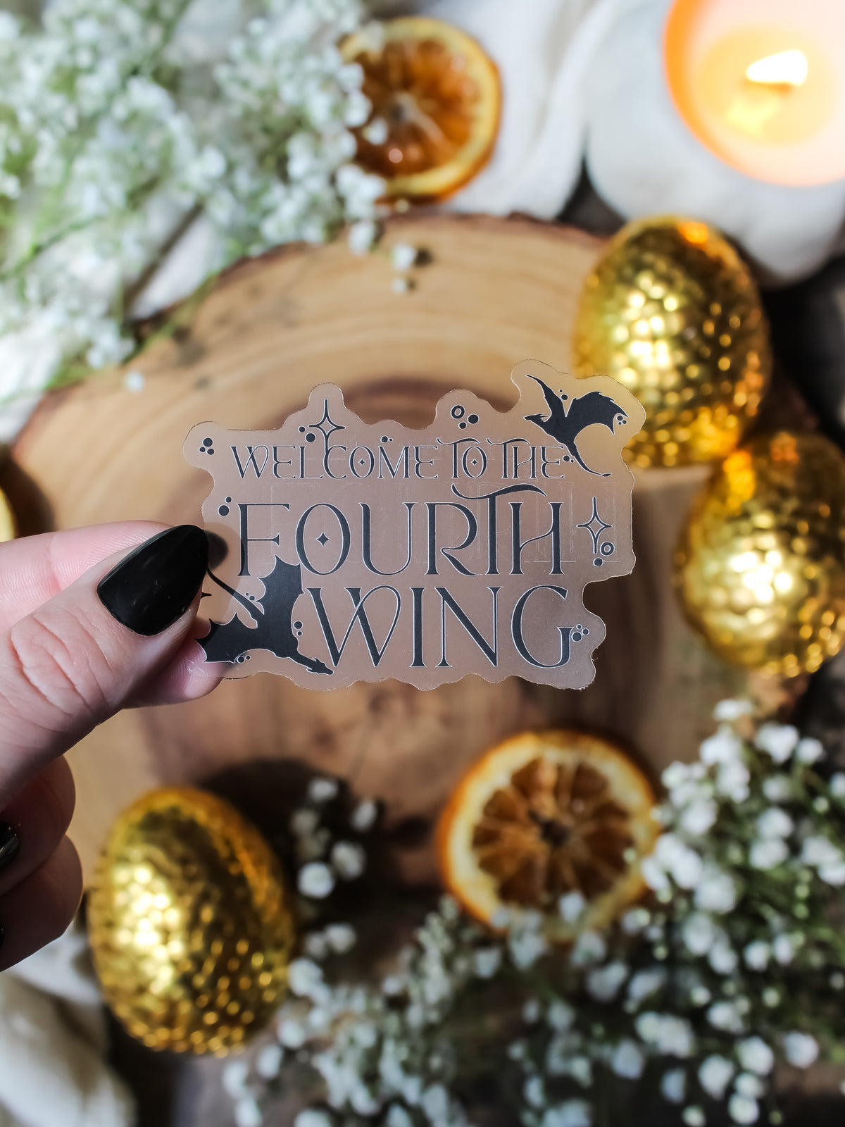 Fourth Wing | Welcome To The Fourth Wing Sticker Waterproof Sticker