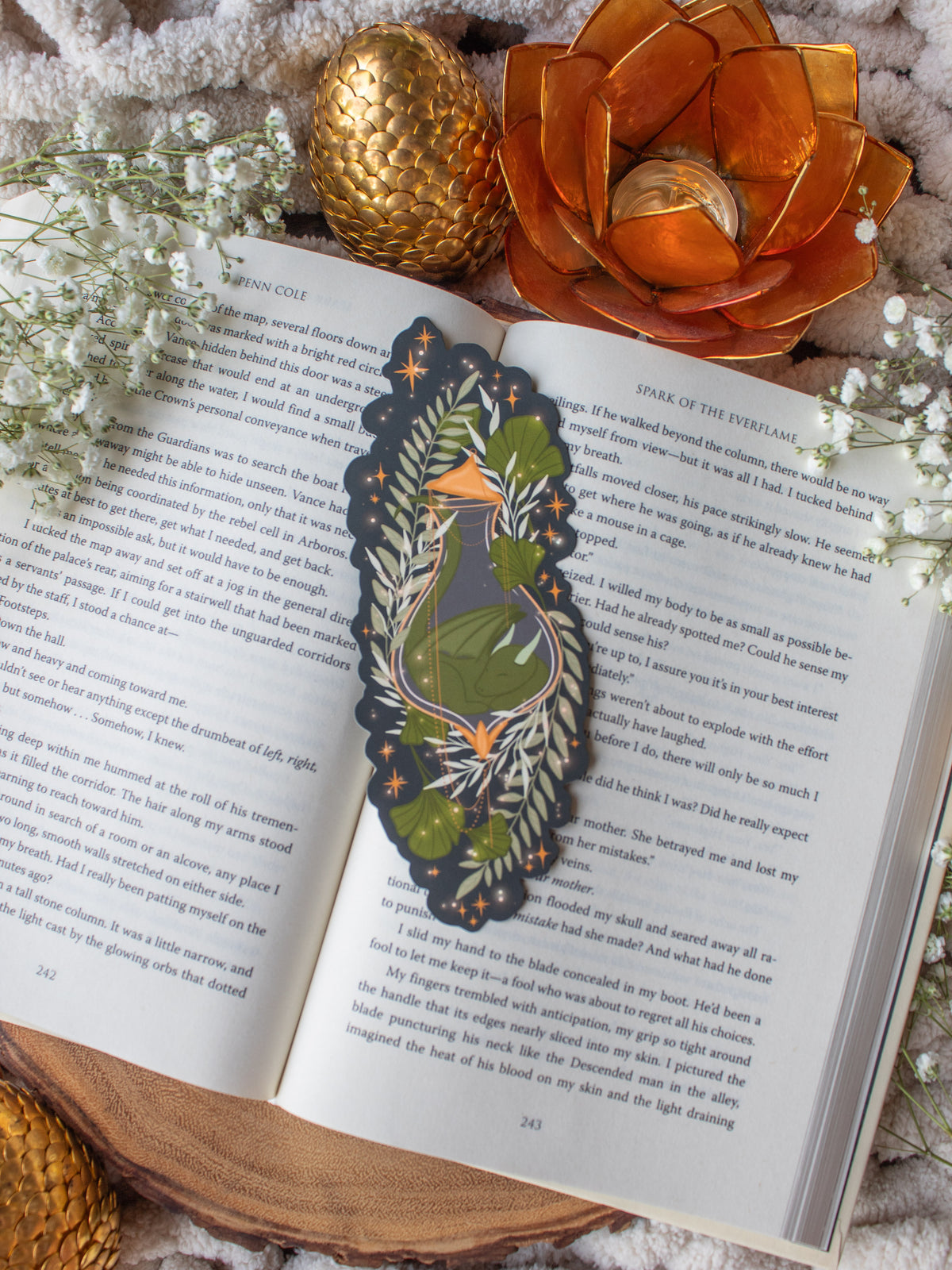 Teal Fantasy Dragon Elixir Potion Die-Cut Bookmark