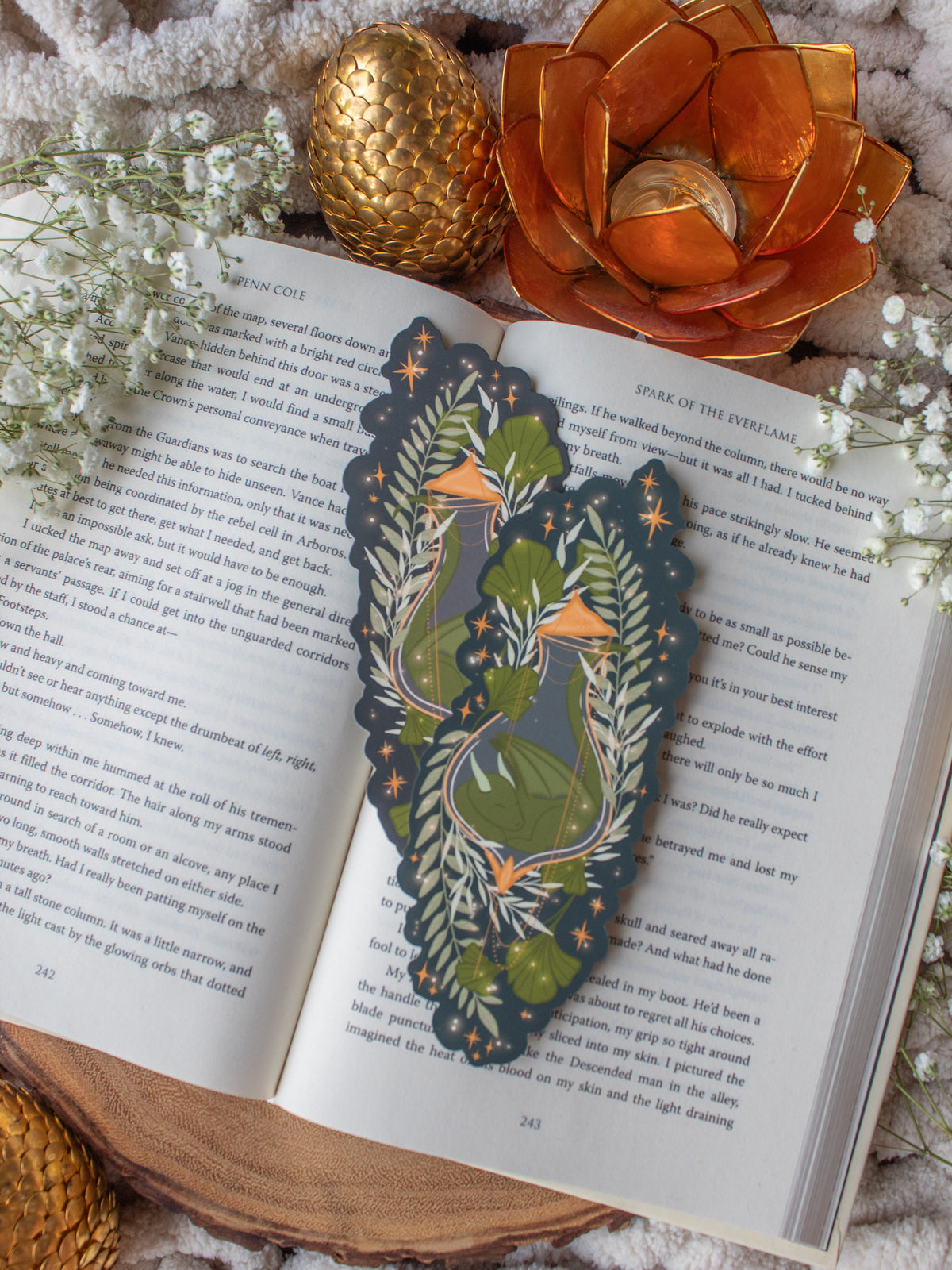 Teal Fantasy Dragon Elixir Potion Die-Cut Bookmark