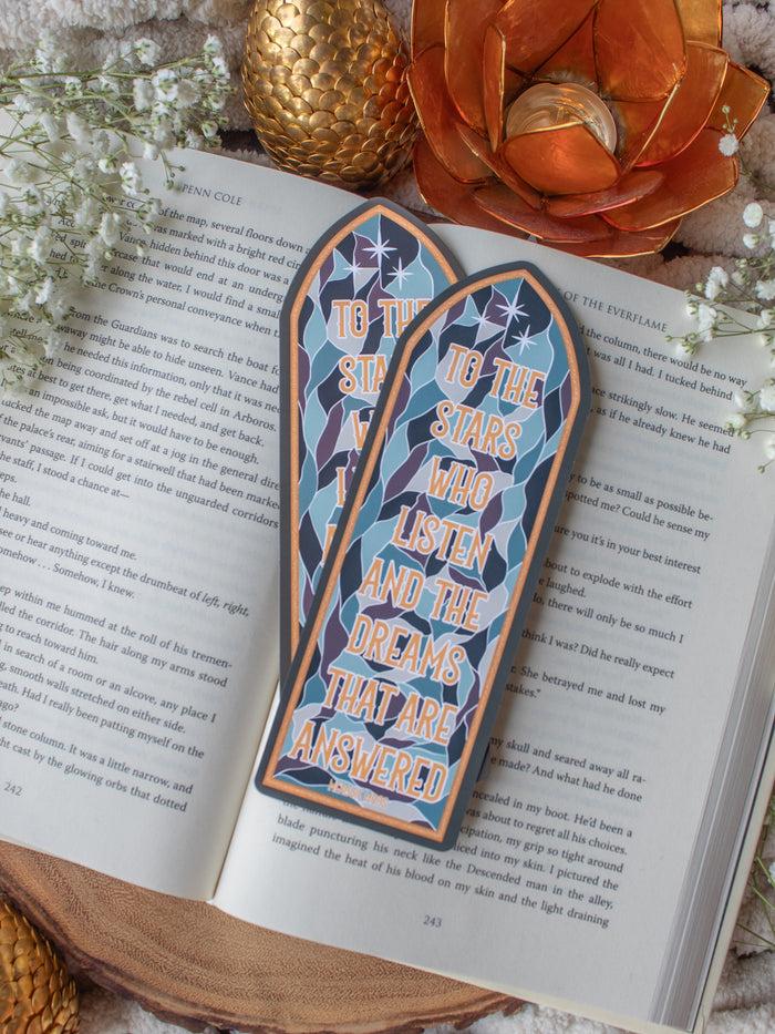 ACOTAR Bookmark | To The Stars Who Listen Window Die-Cut Bookmark