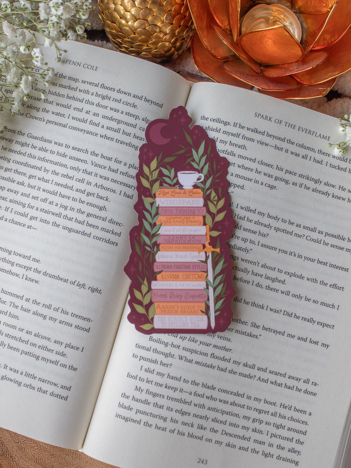 ACOTAR Bookmark | Night Court Bookstack Die-Cut Bookmark