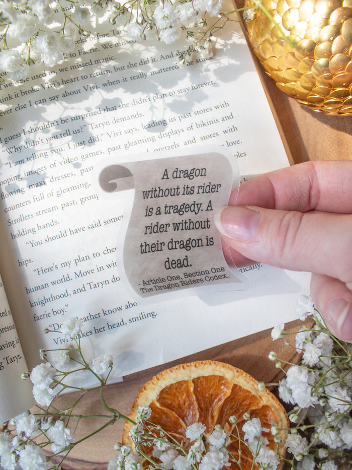 Fourth Wing | Riders Codex Scroll Waterproof Sticker