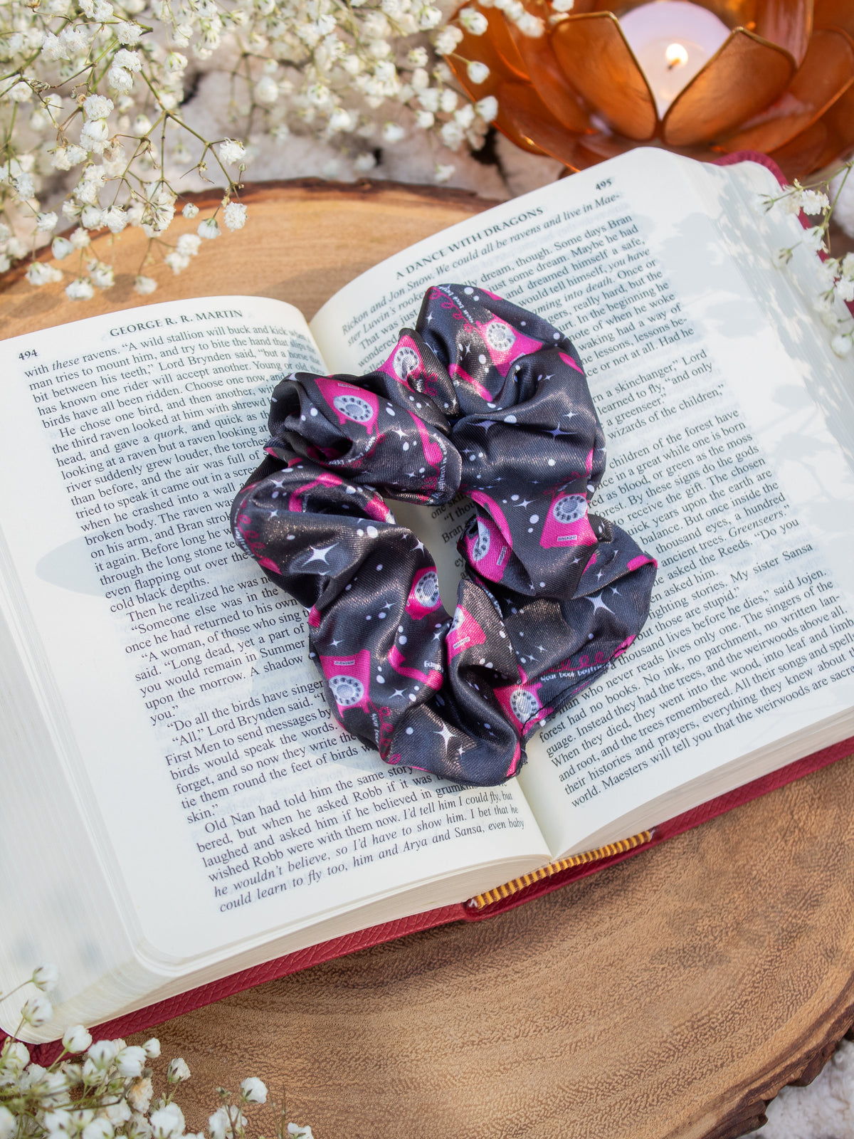 Satin Scrunchie | Your Book Boyfriend is Calling