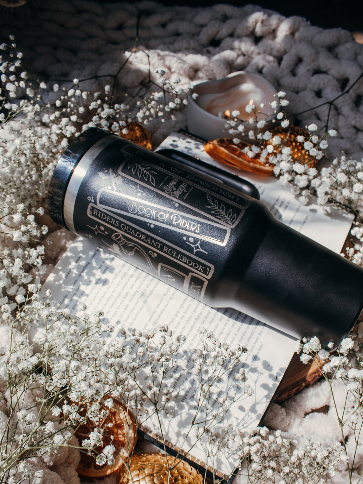 Fourth Wing | Violet's Bookshelf 40oz Engraved Tumbler