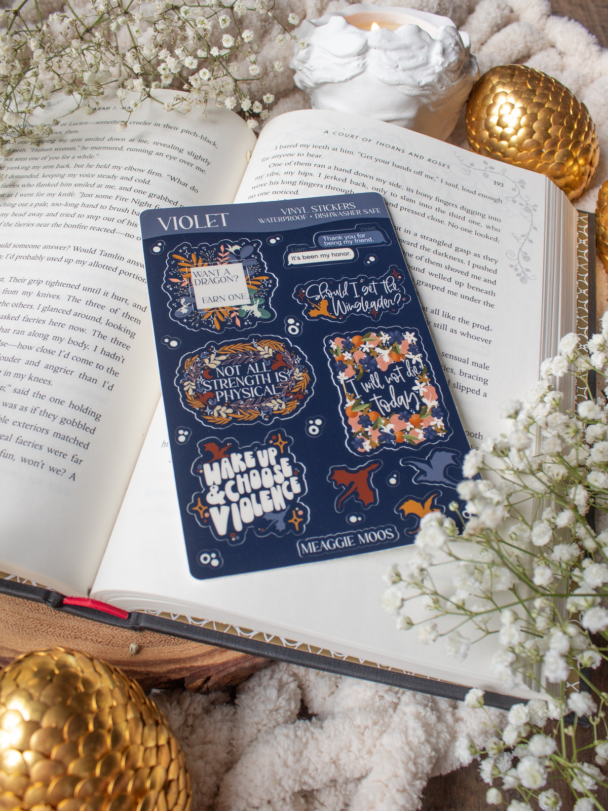 Fourth Wing | Violet Sticker Sheet