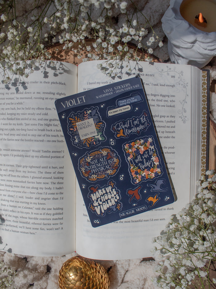 Fourth Wing | Violet Sticker Sheet