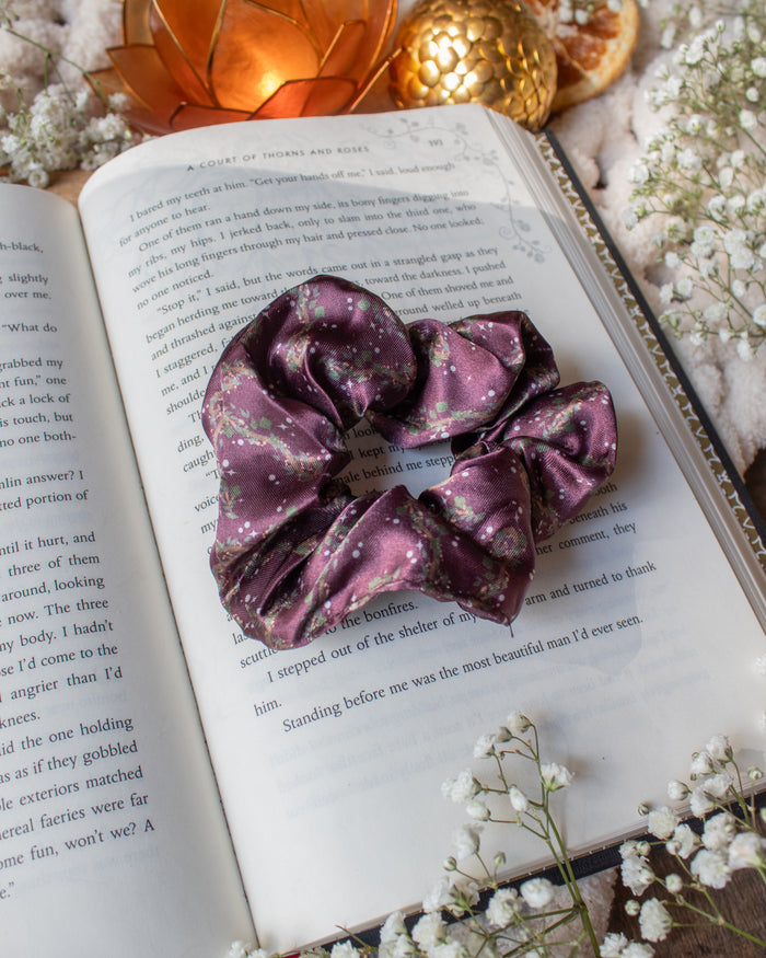 Satin Scrunchie | Maroon Wands