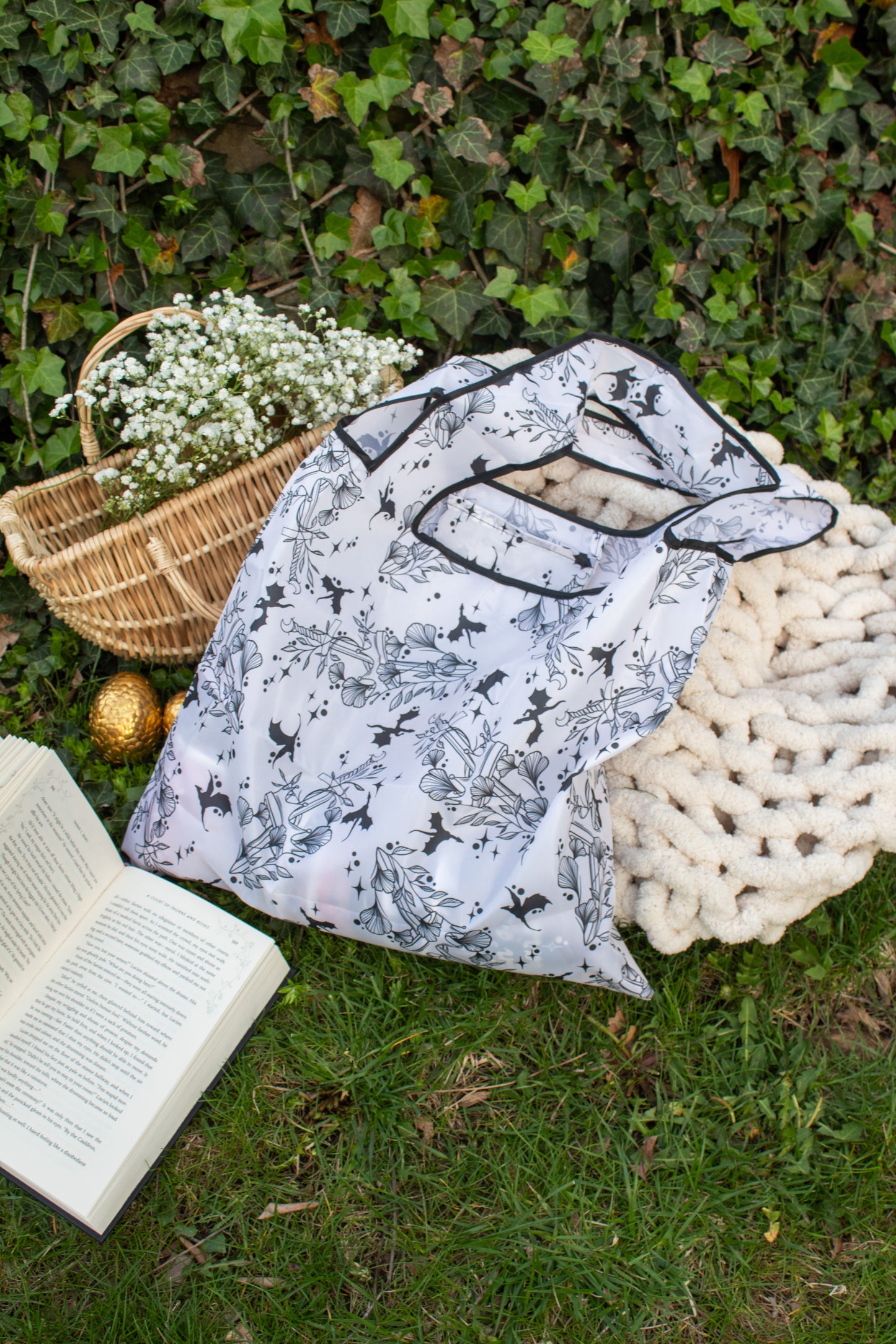 Reusable Tote Bag | Ivory Swords