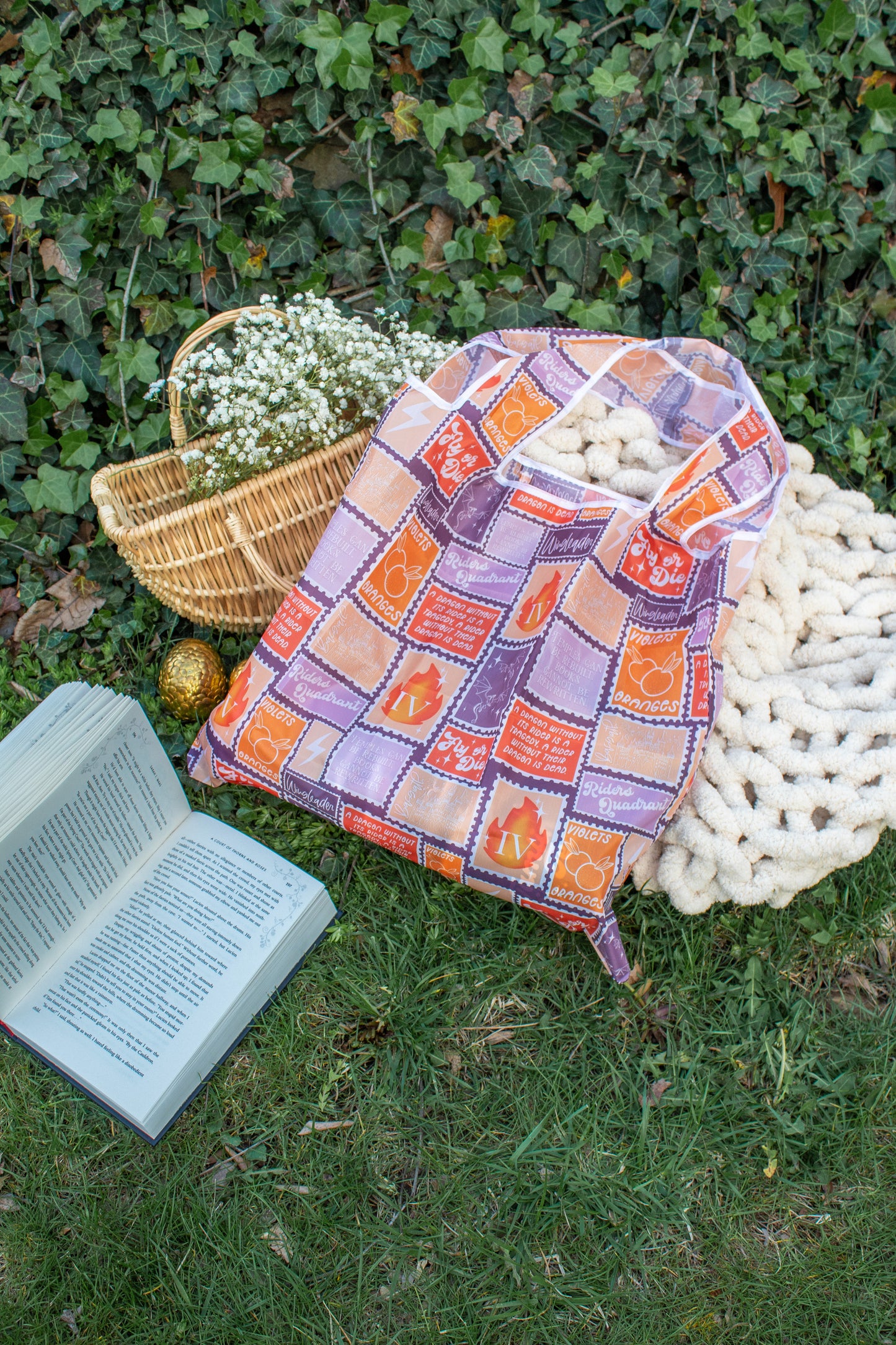 Reusable Tote Bag | Fourth Wing Stamps