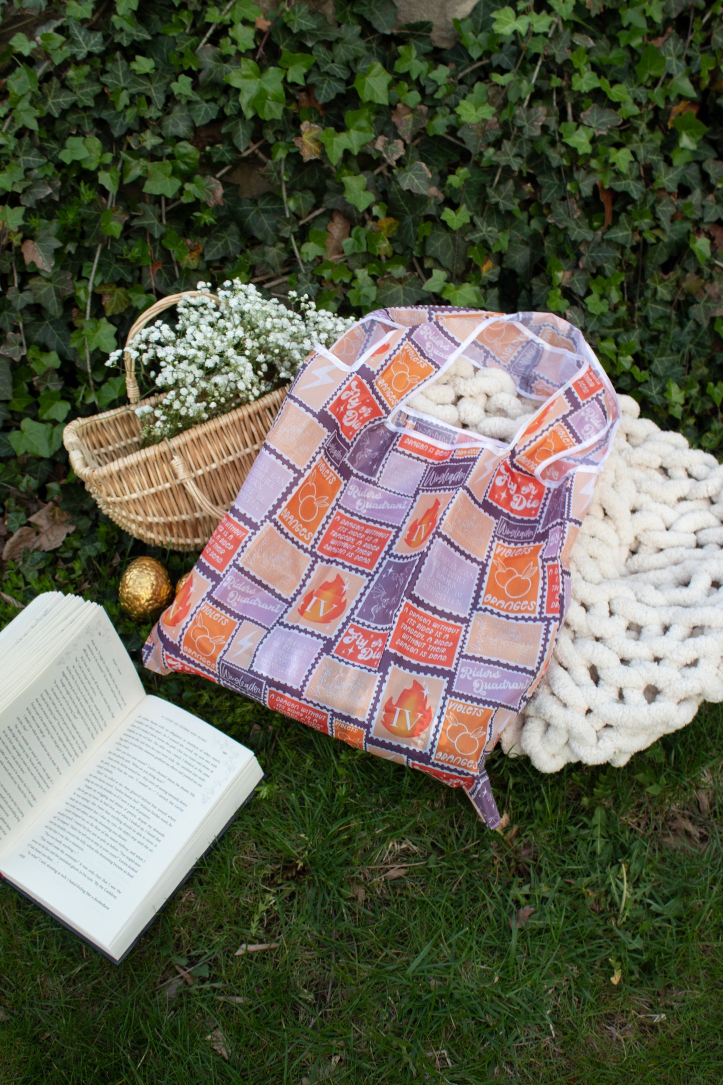 Reusable Tote Bag | Fourth Wing Stamps