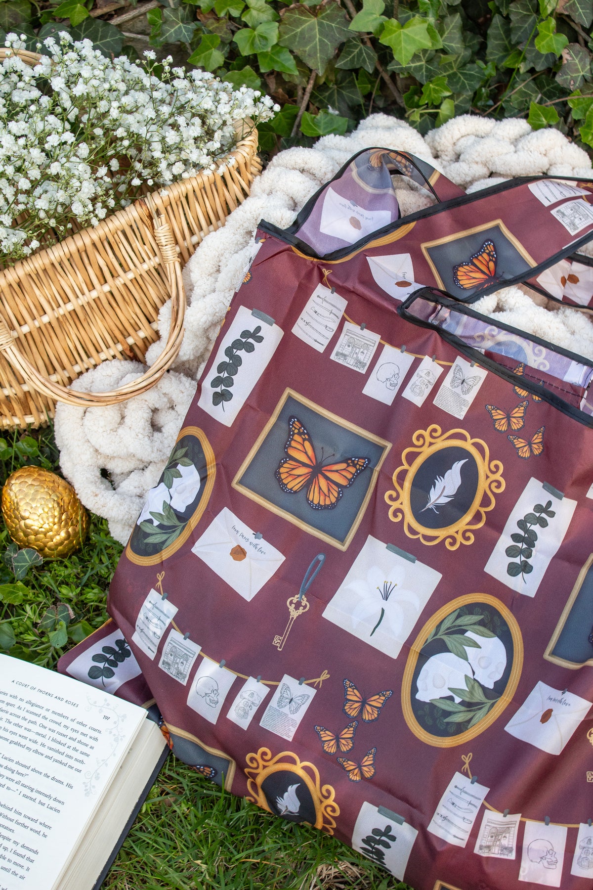 Reusable Tote Bag | Dark Academia