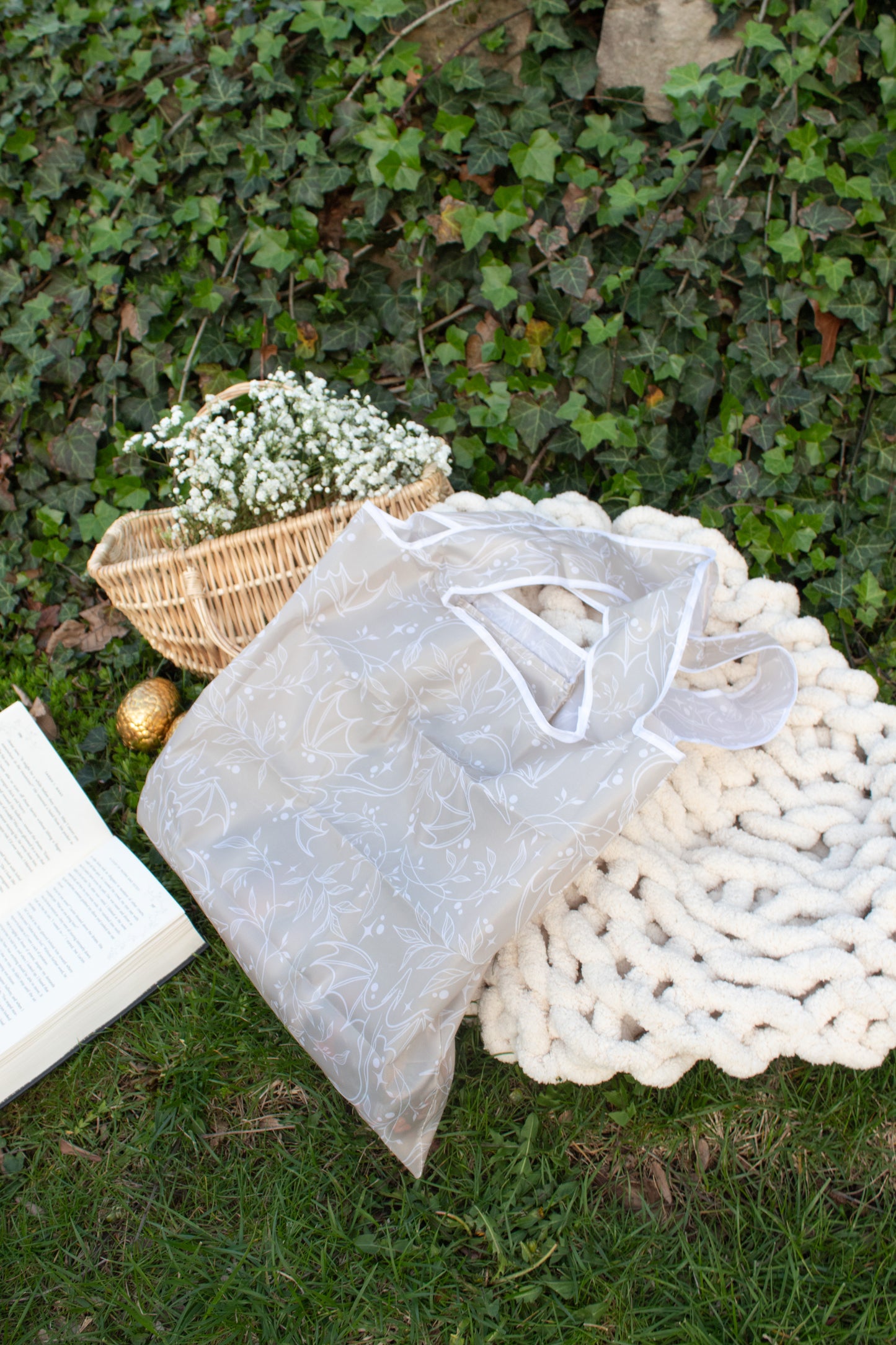 Reusable Tote Bag | Tan Dragons