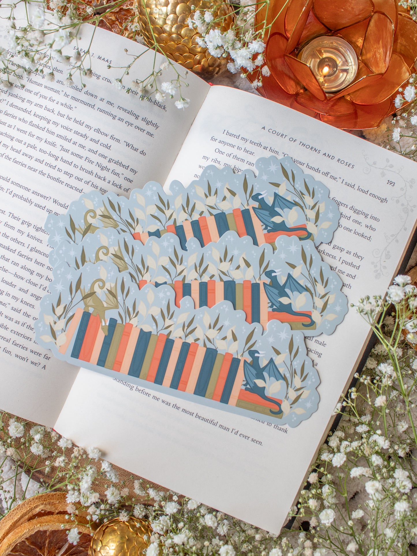 Playing Dragons Bookshelf Bookmark | The Littlest Book Dragon