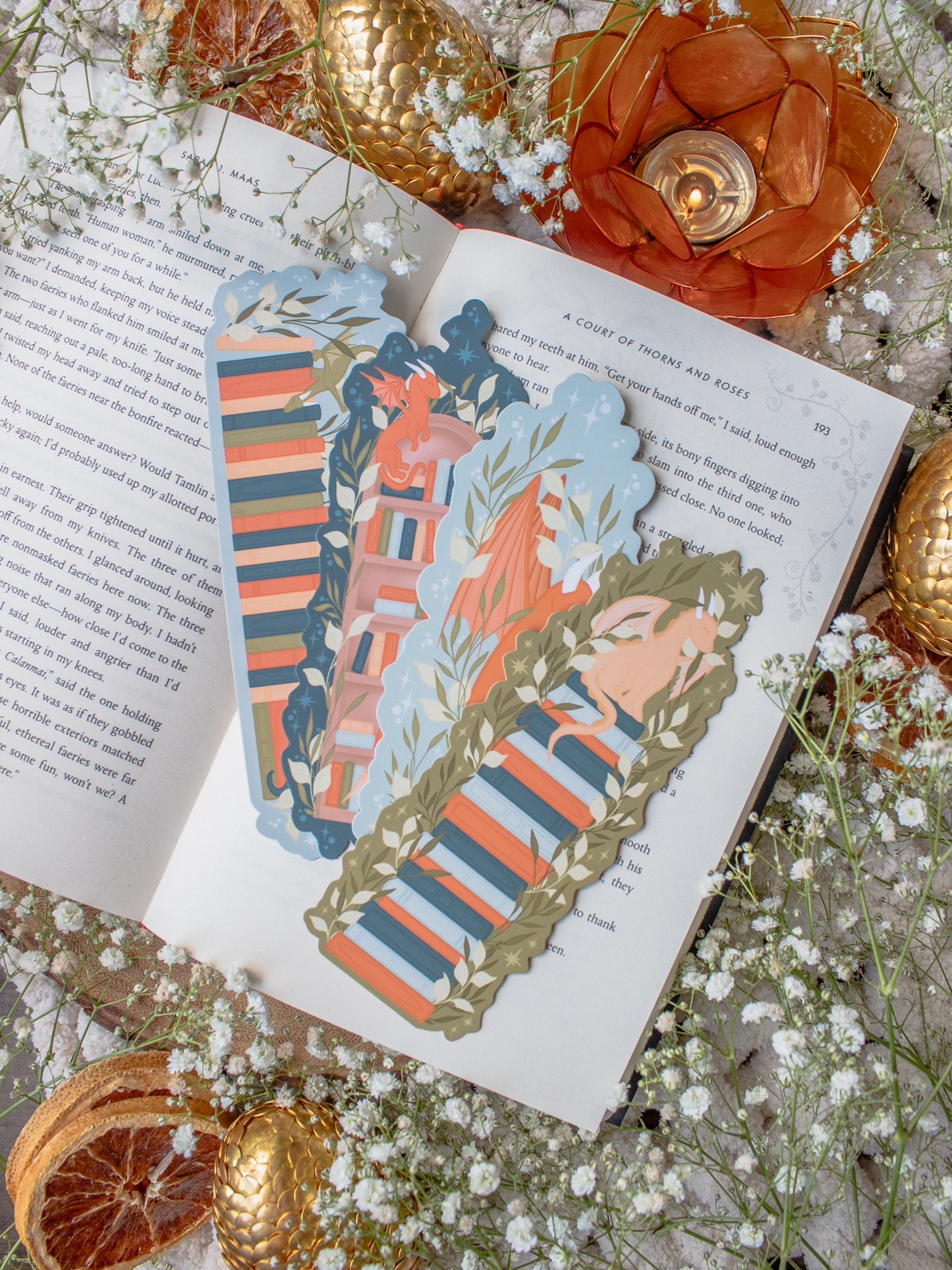 Playing Dragons Bookshelf Bookmark | The Littlest Book Dragon