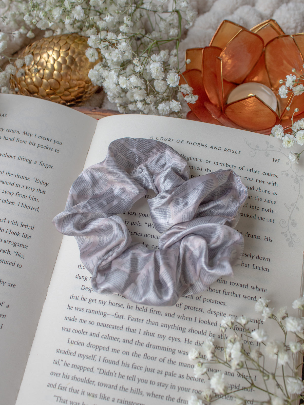 Satin Scrunchie | Book Pages