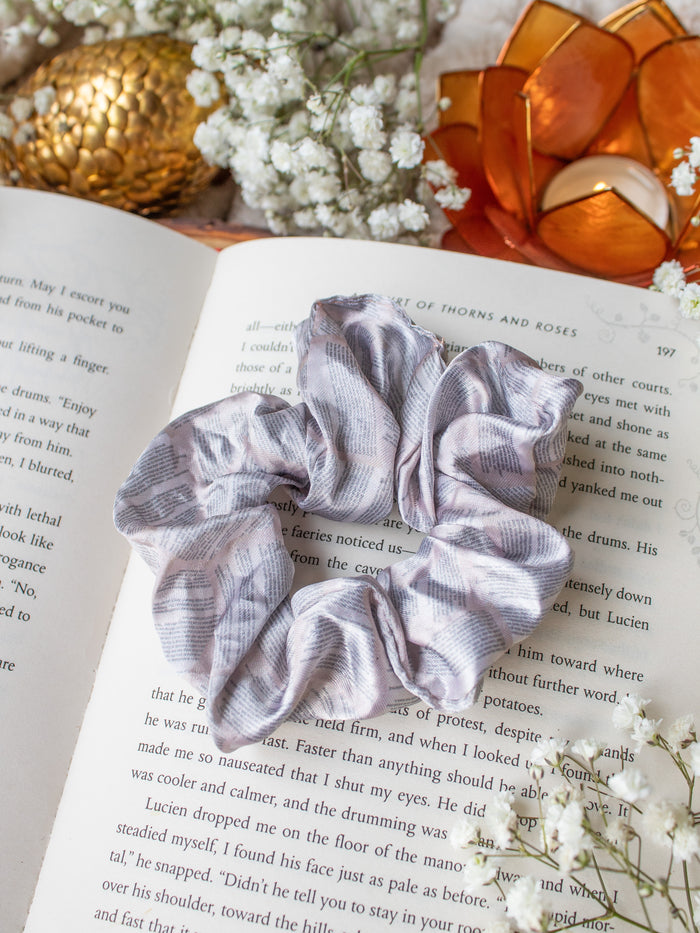 Satin Scrunchie | Book Pages