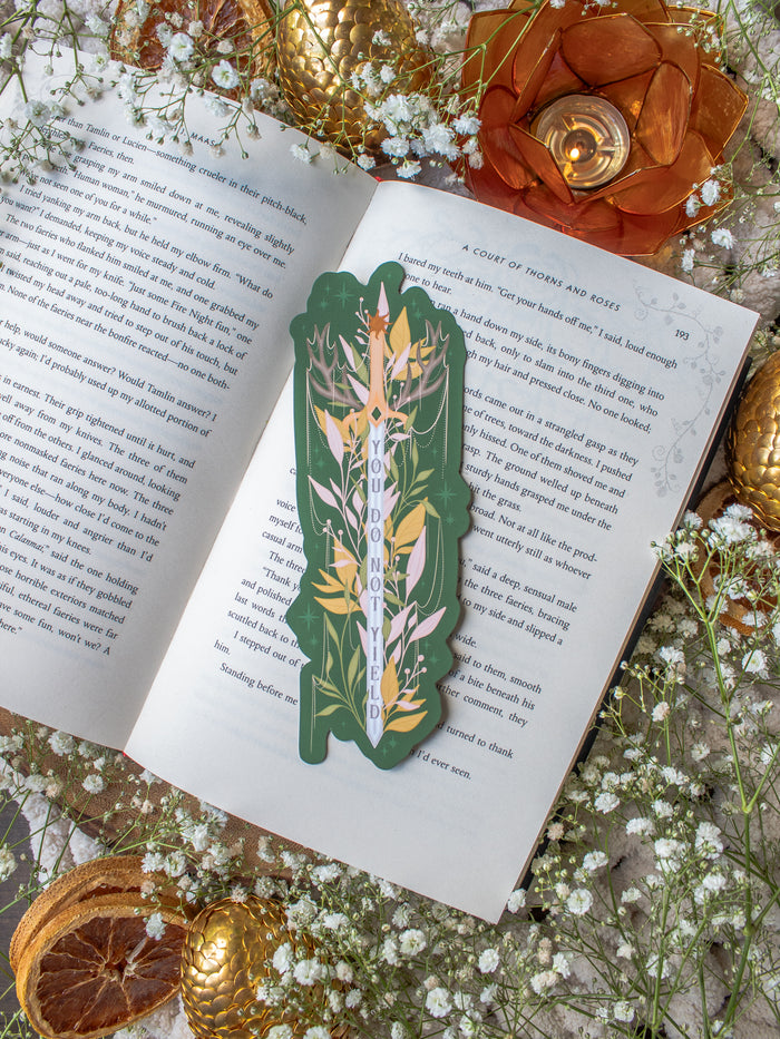 Throne of Glass Bookmark | You Do Not Yield Sword Die-Cut Bookmark