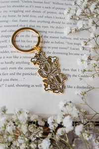 Ivory Swords Metal Keychain