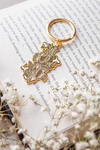 Ivory Swords Metal Keychain