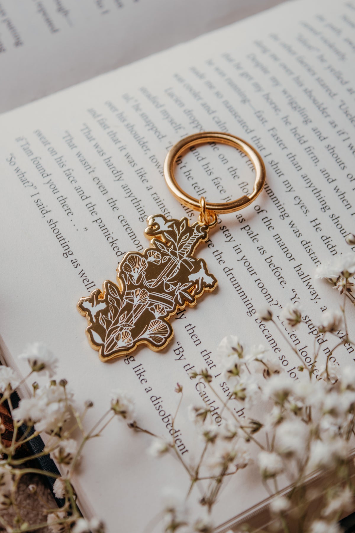 Ivory Swords Metal Keychain