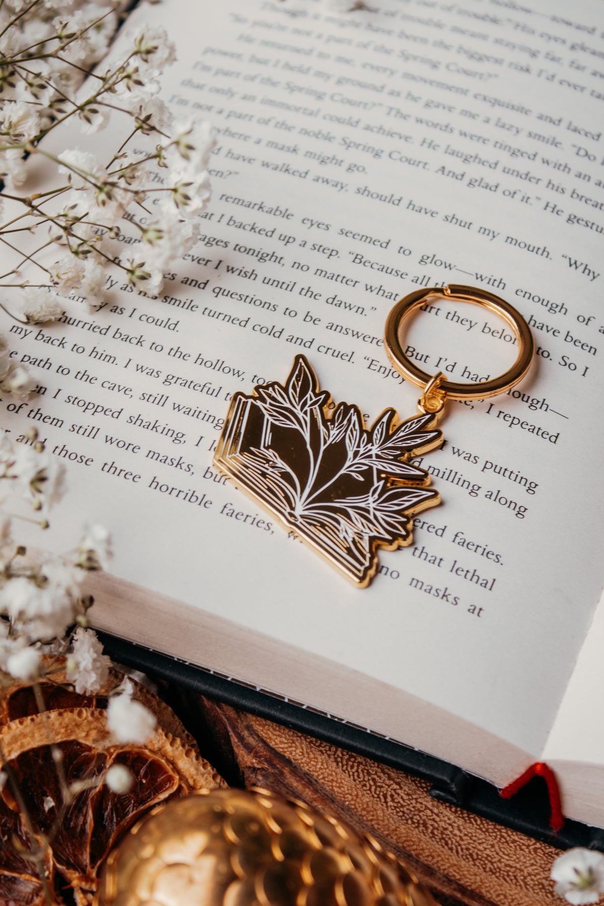 Magical Porcelain Book Metal Keychain