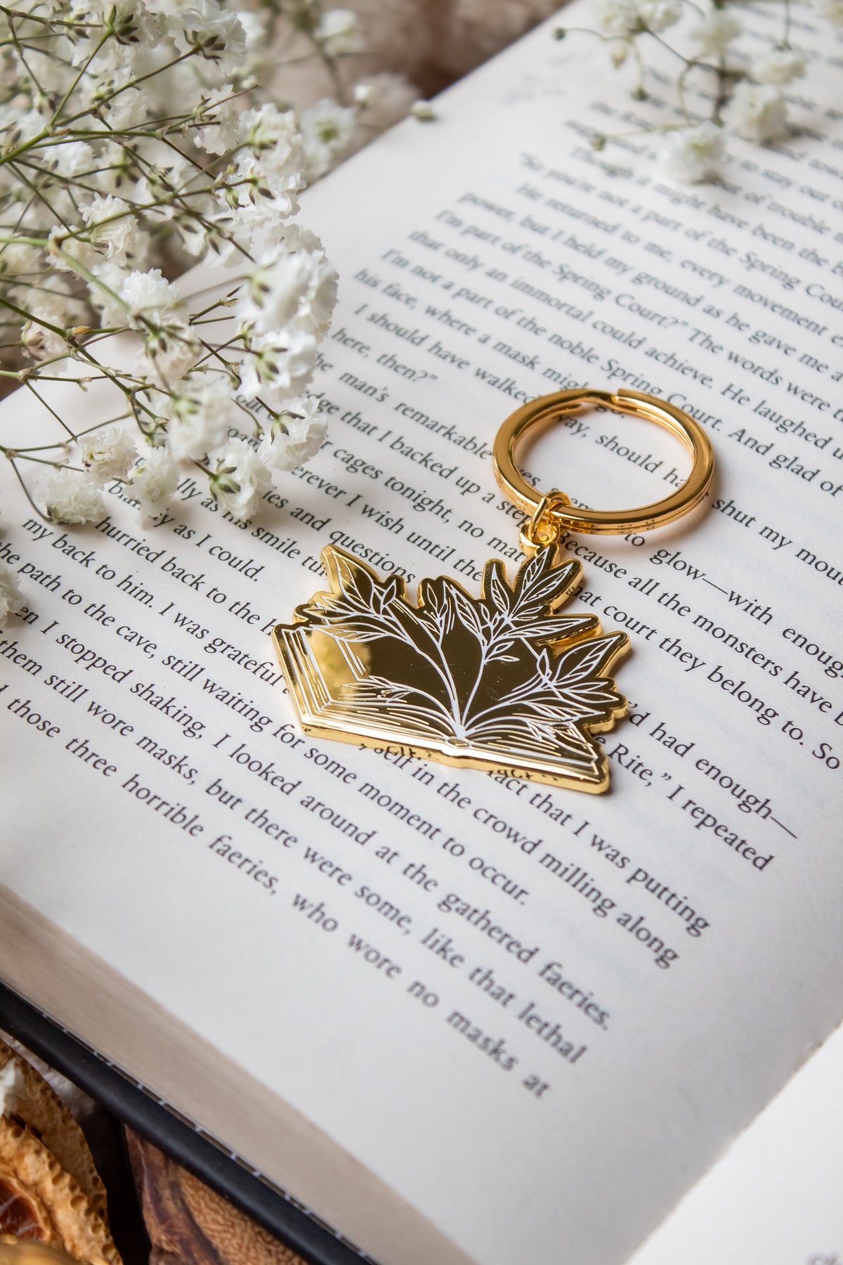 Magical Porcelain Book Metal Keychain
