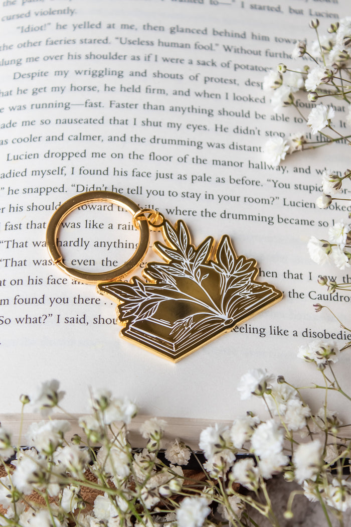 Magical Porcelain Book Metal Keychain