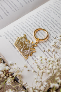 Magical Porcelain Book Metal Keychain