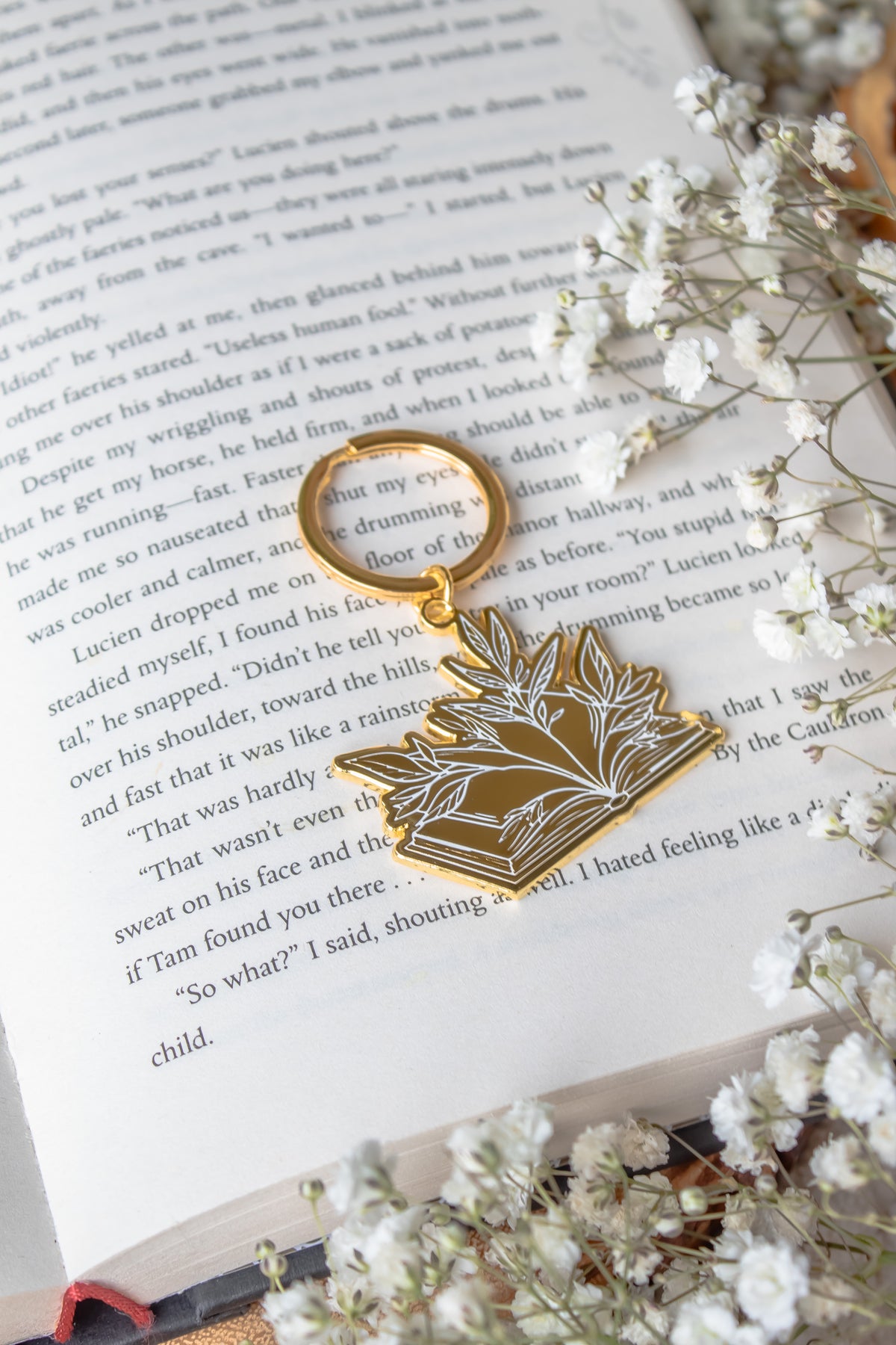 Magical Porcelain Book Metal Keychain