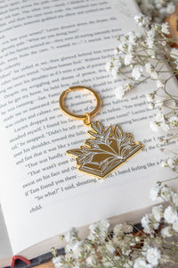 Magical Porcelain Book Metal Keychain