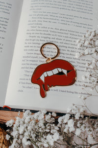 Vampire Fangs Metal Keychain