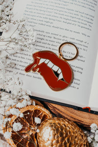 Vampire Fangs Metal Keychain