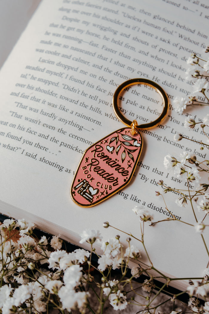Romance Reader Metal Keychain
