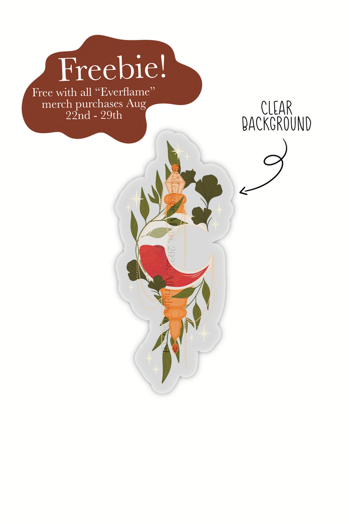 🎁 Spark of the Everflame | Mini Flameroot Elixir Vinyl Sticker (100% off)