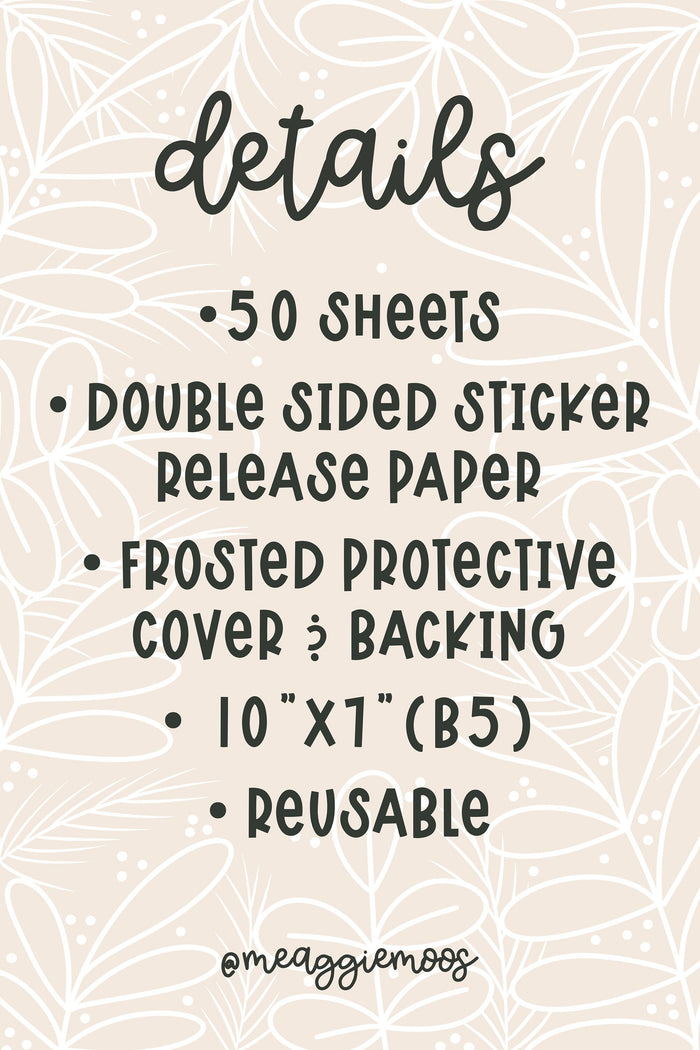 MYSTERY B-Grade Reusable Sticker Collecting Book