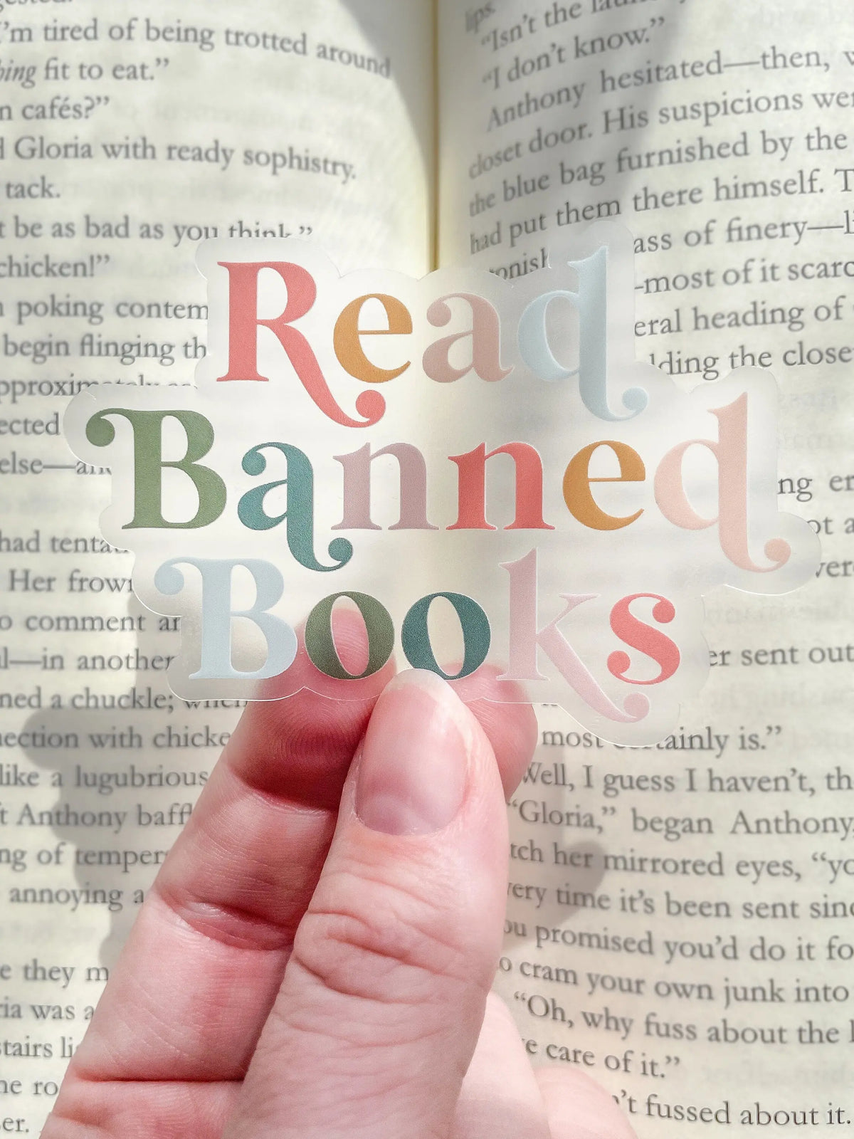 Read Banned Books Waterproof Sticker
