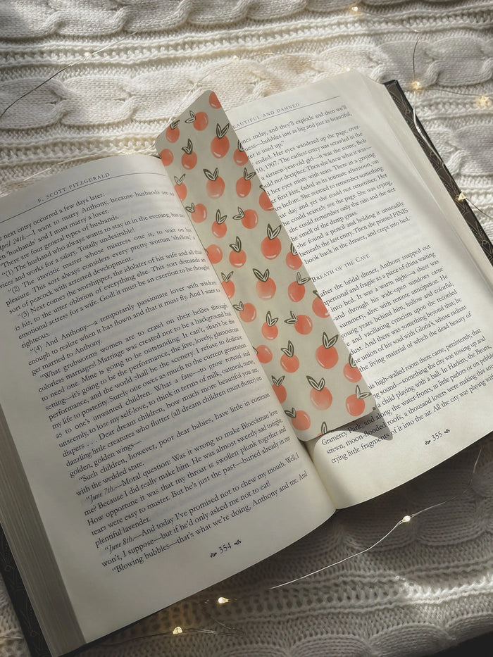 Peach and Polka Dot Bookmark