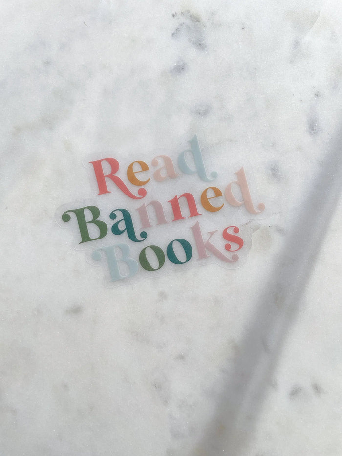 Read Banned Books Waterproof Sticker
