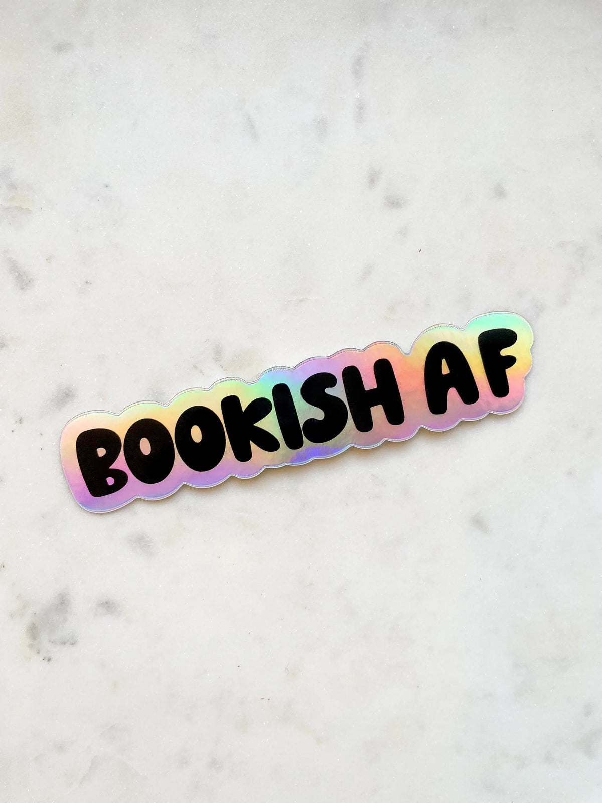 Bookish AF Holographic Waterproof Sticker | 4.72"x1"