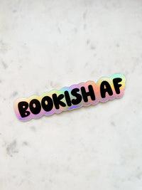 Bookish AF Holographic Waterproof Sticker | 4.72"x1"